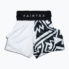 Pantaloni scurți de box Fairtex Boxing BT2003 "Monochrome" white/black
