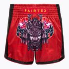 Pantaloni scurți de box pentru copii Fairtex BSK2108 "Silent Warrior" roșu