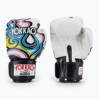 Mănuși de box pentru bărbați YOKKAO Flames white