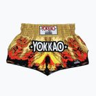 Pantaloni scurți de antrenament pentru bărbați YOKKAO Tiger Family Muay Thai gold