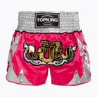 Pantaloni scurți de antrenament Top King Thai Boxing pink/white