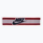 Bentiță elastică pentru bărbați Nike Elastic Headband alb și roșu N1003550-123