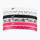 Bentiță Nike Headbands Printed 6 buc. white/aster pink/black