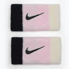 Manșetă pentru încheietură Nike Swoosh Doublewide Wristbands 2 szt. pink foam/coconut milk/black
