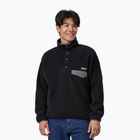 Patagonia bărbați fleece Sweatshirt bărbați Synch Snap-T P / O negru w / forjă gri