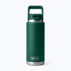 Sticlă termică YETI Rambler Straw 769 ml black forest green