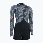 Costum de înot pentru femei ION Amaze Shorty 2.0 Back Zip black flowers