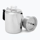 Aparat de cafea GSI Outdoors Glacier Stainless 3 Cup Perc W/Silicone Handle polished
