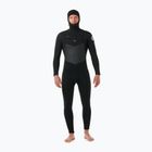 Costum de înot pentru bărbați Rip Curl Dawn Patrol Hooded 6/4 mm Chest Zip black