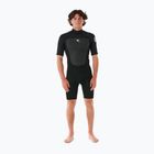 Rip Curl Omega Omega 2mm Back Zip Springsuit de înot pentru bărbați, spumă de înot negru