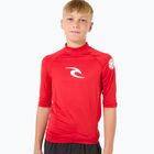 Rip Curl Lycra Brand Wave UPF tricou de înot roșu pentru copii