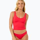 Partea de sus a costumului de baie Rip Curl Premium Surf Tankini hibiscus red