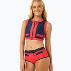 Partea de jos a costumului de baie Rip Curl Noughties Low Rise Victoria Vergara red/dark blue