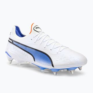 PUMA King Ultimate MXSG ghete de fotbal pentru bărbați puma alb/puma negru/blue glimmer/ultra orange PUMA King Ultimate MXSG ghete de fotbal pentru bărbați puma alb/puma negru/blue glimmer/ultra orange