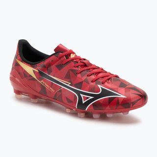 Încălțăminte de fotbalj Mizuno Alpha II Select AG morelia 40th red/black/gold