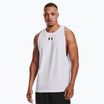 Tricou de baschet pentru bărbați Under Armour Baseline Cotton Tank 100 alb-negru UAR-1361901100-100