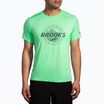 Tricou de alergat pentru bărbați Brooks Distance 3.0 hyper green/brooks trail