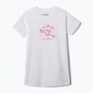 Tricou de trekking pentru copii Columbia Mission Lake Graphic white/weaving waterscape