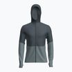 Bluză de trekking pentru bărbați icebreaker Merino 200 RealFleece Descender Zip Hoodie abyss/blue ash/black