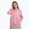 Hanorac de antrenament pentru femei New Balance Essentials Stacked Logo French Terry Hoodie roz WT31533HAO