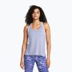 Tank top de antrenament pentru femei Under Armour Knockout Tank celeste/white