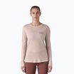 Longsleeve pentru femei Patagonia Cap Cool Merino Blend Graphic fitz roy strata: shroom taupe