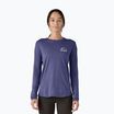 Longsleeve pentru femei  Patagonia Cap Cool Merino Blend Graphic imagine moon: solstice purple