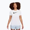 Tricou de antrenament pentru femei Nike Dri-Fit white/black