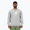 Bluză pentru bărbați New Balance Stacked Logo French Terry Crew athletic grey