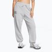 Pantaloni pentru femei Under Armour Icon Heavyweight Terry Oversized mod gray light heather/forest green