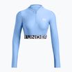 Femei Under Armour Heat Gear Rib 1/4 Zip top de formare orizont albastru / alb