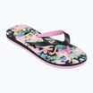 Șlapi pentru copii ROXY Tahiti VII black/pink stencil