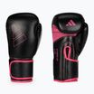 Mănuși de box adidas Hybrid 80, negru și roz, ADIH80