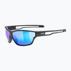 Ochelari de soare UVEX Sportstyle 806 black matt/mirror blue