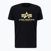 Tricou pentru bărbați Alpha Industries Basic T Carbon black/gold