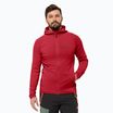 Bluză polar pentru bărbați Jack Wolfskin Baiselberg Hooded FZ red glow