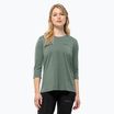 Longsleeve de trekking pentru femei  Jack Wolfskin Crosstrail 3/4 hedge green