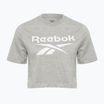 Tricou pentru femei  Reebok Identity Big Logo Crop Tee medium grey heather