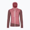 Bluză pentru femei ORTOVOX Fleece Grid Hoody mountain rose