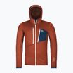 Bluză pentru bărbați ORTOVOX Fleece Grid Hoody clay orange