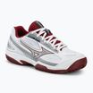 Încălțăminte de tenis pentru femei Mizuno Break Shot 4 CC white/cabernet/papyrus