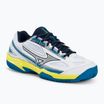 Încălțăminte de tenis pentru bărbați Mizuno Break Shot 4 CC white/dress blues/sulphur spring