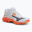 Încălțăminte de voleiMizuno Wave Lightning Z8 Mid white/fiery coral 2/citrus