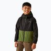 Geacă de ploaie pentru copii REGATTA Hanleigh II black/nephrite green/grenoble green