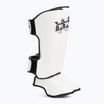 Apărători pentru tibie RAJA BOXING Lightweight Shin Guards Genuine Leather white