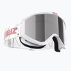 Ochelari de schi pentru copii Bliz Liner Jr white pink logo/pink&silver mirror