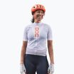 Tricoul de ciclism pentru femei POC Essential Road Logo hydrogen white/granite grey