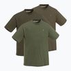 Tricou pentru bărbați Pinewood 3-pack 3 szt. green/h.brown/khaki