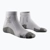 Șosete de alergare pentru bărbați X-Socks Run Perform Ankle alb arctic/grișu perlat pentru bărbați