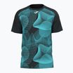 Tricou de tenis pentru bărbați Joma Challenge black/turquoise